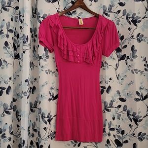 Short sleeve ruffle dress